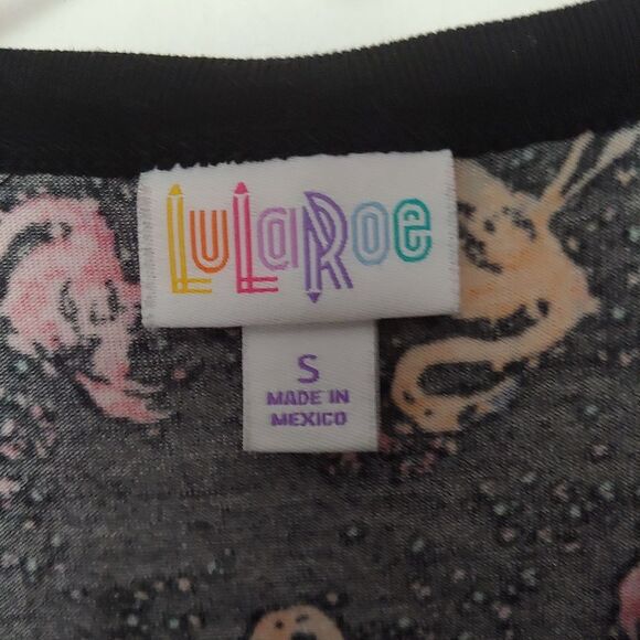 Lularoe Flamingo Print Raglan Sleeve Top Size S - Picture 5 of 6